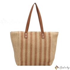 Bird in Bag - Large capacity woven bag female new tote bag beach armpit shoulder bag Shoulder Bag With Braided Handles For Beach Season, Beach Season Shoulder Bag With Braided Handles, Beach Season Shoulder Bag With Braided Handles For Shopping, Beach Season Shopping Shoulder Bag With Braided Handles, Trendy Shoulder Hobo Bag For Beach Season, Trendy Hobo Shoulder Bag For Beach Season, Trendy Shoulder Bag With Braided Handles For Beach Season, Trendy Tote Shoulder Bag For Beach Season, Trendy Beach Season Hobo Bag With Braided Handles