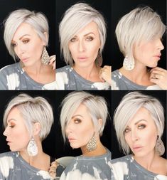 Shorter Cut with Long Choppy Bangs Donnie Flaherty, Pixie Tutorial, Kort Bob, Easy Care Hairstyles, Short Hairstyles Fine, Romantic Curls