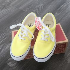 These Shoes Have A Very Nice Color Pop! Classic Vans Canvas Shoes. Brand New With Tags. Casual Neon Yellow Sneakers With Rubber Sole, Casual Neon Yellow Sneakers For Summer, Casual Yellow Sneakers For Summer, Yellow Canvas Shoes With Rubber Sole For Streetwear, Yellow Canvas Shoes With Round Toe For Streetwear, Yellow Low-top Canvas Shoes For Spring, Casual Neon Yellow Sneakers With Round Toe, Casual Neon Yellow Round Toe Sneakers, Yellow Slip-on Canvas Shoes For Spring