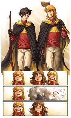 Fanart Harry Potter, Art Harry Potter, Glume Harry Potter, Harry Potter Ron Weasley, Harry And Ginny, Harry Potter Ron, Images Harry Potter, Ron And Hermione, Harry Potter Anime