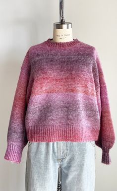 The Twilight Sweater - Pink Martini Collection Dark Washed Jeans Outfit, Michael Kors Shop, Ombre Sweater, Light Pink Sweaters, Dressy Casual Outfits, Purple Sweater, Light Sweater, Be Different, Fashion Accessories Jewelry