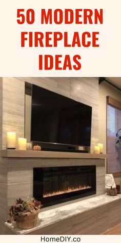 Explore 50 amazing modern fireplace ideas featuring stylish gas and contemporary designs using materials like tiles, marble, and metal. This pin highlights unique ways to elevate your home decor, making your space cozier. Tiles Marble, Cozy Atmosphere