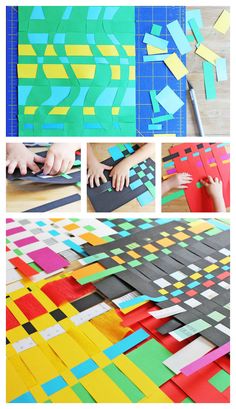 the process to make an art project with construction paper