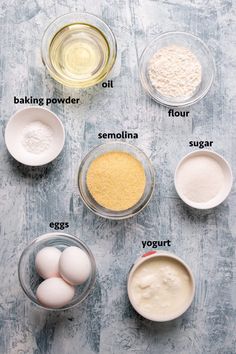 the ingredients to make this recipe include eggs, flour and sugar