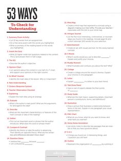 a printable checklist for students to use in the classroom or at home, with instructions