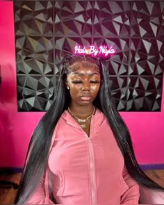 Hairbyniyia 🖤 2023 Hairstyles, Slick Ponytail, Black Hair Wigs, New Hair Do, Sew In Hairstyles, Wig Ideas, Hair Techniques