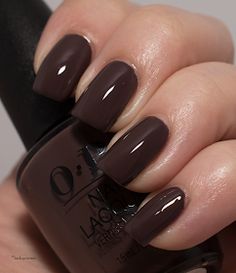 Opi New Colors, Dark Brown Opi Nail Polish, Best Opi Brown Colors, Dark Brown Nail Color, Moody Nail Colors, Espresso Nail Color, Dark Fall Nail Colors Gel, Fall Brown Nail Colors, Opi Brown Nail Polish