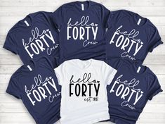 six t - shirts with the words, i love you and four different font styles