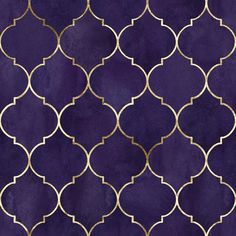 a purple and gold wallpaper with an intricate design on it's side,