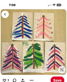 Christmas Cards Kids, Classroom Art Projects, Christmas Kindergarten, Noel Diy, Christmas Card Art