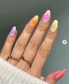 Rainbow Pastel Nails, Pastel Summer Nails, Cute Simple Nails, Rainbow Pastel, Simple Acrylic Nails, Bright Nails, Acrylic Nails Coffin Short, Short Acrylic Nails Designs