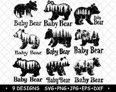 baby bear svg files for cricut and silhouettes