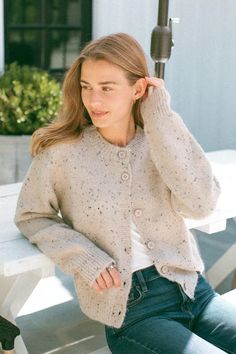 Hattie Cardigan– CARLY JEAN LOS ANGELES Cozy Melange Sweater For Fall, Carly Jean Los Angeles, Soft Cardigan, Maternity Shops, Basic Dress, Kimono Cardigan, Fall Collection, Mens Tee Shirts, Kimono Dress