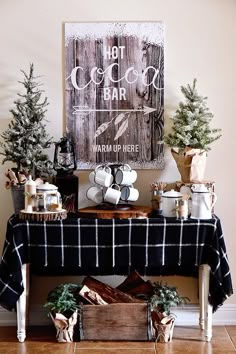 a table topped with lots of christmas decorations