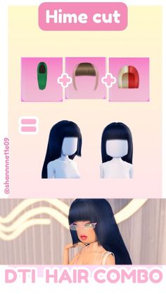 two different types of hair are shown in the same graphic style, and each has different colors