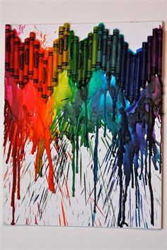 an abstract painting with multicolored brush strokes