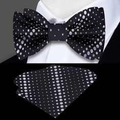 Elegance in Monochrome: The Black and Gold Polka Dot Silk Bow Tie Ensemble Indulge in the epitome of sophistication with our Black and Gold Polka Dot Silk Bow Tie – a masterpiece where the timeless charm of black meets the opulence of gold, adorned with a playful pattern of multiple-sized polka dots. This bow tie is not just an accessory; it's a statement piece designed to add a touch of glamour and refinement to your ensemble. Available in both self-tie and pre-tied options, with the flexibilit Burgundy Suit, Silk Bow Ties, Bow Tie Set, Silk Bow, Gold Polka Dots, Deep Burgundy, Black Tie Event, Tie Colors, Burgundy Dress