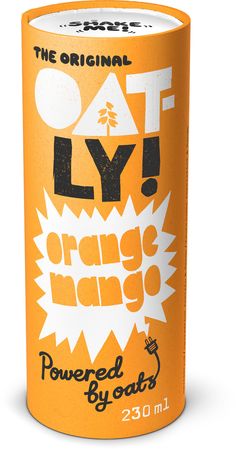 an orange can with the words oat lyft on it