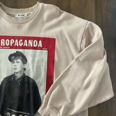 Acne Studios Propaganda Tan Sweatshirt. Great Condition, No Signs Of Wear Or Damage Whatsoever. Size Is S (170/84a) But It Fits A Large Just Fine. Oversized. Let Me Know If You Have Any Questions! Let Me Know, Acne Studios, Men Sweater, Let Me, Acne, Man Shop, Signs, Cream, Sweatshirts