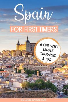 Pinterest pin for Six Amazing One Week Itineraries for Spain Spain Trip Itinerary, One Week In Spain, Spain Travel Outfits, Bucket List Adventure, Spain Bucket List, Trip To Spain