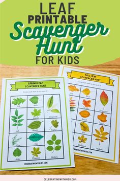 leaf printable scavenger hunt for kids