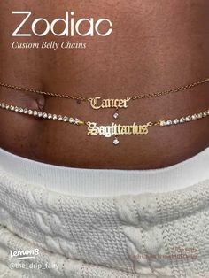 Zodiac Belly Chains ♐️ | Article posted by Drip Fairy | Lemon8 Thigh Chain, Custom Orders, Give It To Me, Things To Sell, Chain