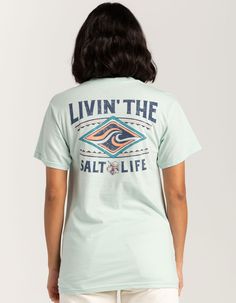 SALT LIFE Ride The Tide Womens Boyfriend Tee - MINT | Tillys Flannel Sweatshirt, Southern Shirts, Salt Life, Cargo Skirt, Open Knit Sweater, Top Graphic Tees, Boy Tees, Boyfriend Tee, Girls Tees