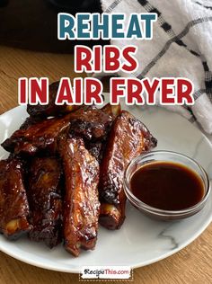 Reheat Ribs In Air Fryer How To Reheat Ribs In Air Fryer, Ribs In Air Fryer, Ribs In The Air Fryer, Leftover Ideas, Step By Step Cooking, Air Fryer Wings, Barbecue Pork Ribs, Air Fryer Fish