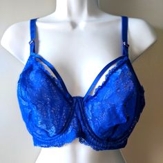 Reposhing This Item I Purchased From @Ruthi1. Loved It, But Ready To Rotate For Something New. Questions? Leave A Comment Below! Blue Party Bra With Underwire, Blue Padded Party Bra, Blue Party Bra With Padded Cups, Blue Padded Bra For Party, Blue Partially Lined Underwire Bra, Underwire Bra, Blue And Silver, Something New, Women's Intimates