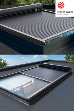 an image of a roof that has been cleaned and is being used as a solar water heater