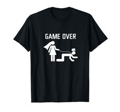 a t - shirt that says game over with an image of a woman and man