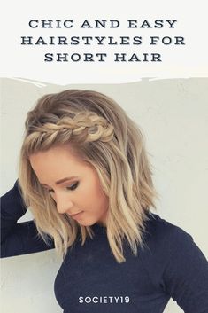 Straight Hair With Braid, Blonde Lob, Shoulder Hair, Lob Haircut, Penteado Cabelo Curto, Short Hairstyle, Short Hair Styles Easy, The Rev, Braids For Short Hair