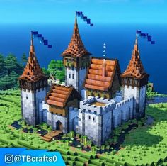 Minecraft Medieval Castle, Minecraft Castle Blueprints, Minecraft Statues, Hyrule Castle, Minecraft Farm