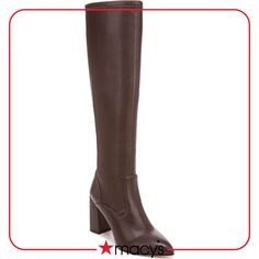 in stock Trendy Leather Knee-high Boots For Fall, Faux Leather Knee-high Boots With Leather Lining For Work, Faux Leather Heeled Boots For Workwear In Fall, Brown Faux Leather Knee-high Boots With Block Heel, Fall Leather Knee-high Boots For Office, Fall Faux Leather Knee-high Boots Medium Width, Fall Faux Leather Knee-high Boots For Work, Brown Faux Leather Heeled Boots For Office, Fall Formal Heeled Boots In Faux Leather