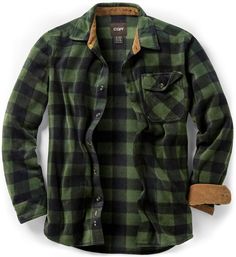 PRICES MAY VARY. *Alert: True to size : Please follow the size examples below*(EX: Size Large recommended - Size for 6 215 lbs.) (EX: Size Medium 5'9165 lbs.) CQR Outdoor Plaid Fleece Shirts Series designed for all outdoor activities and sports. [Materials] 100% Polyester fabric is durable, lightweight, and wrinkle resistant. [Classic Flannel Pattern] Consisting of vertical and horizontal bands in two or more colors with variations in width. [Corduroy Lined Collar & Cuffs] It is for long-lasting Mens Outdoor Style, Cuffs Shirt, Mom Swimsuit, Outdoorsy Style, Green Flannel, Blank T Shirts, Mens Flannel Shirt, Men's Casual Style, Shirt Cuff