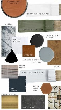 the different shades of paint and their names