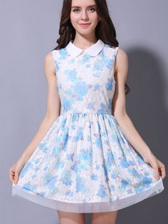 Blue vintage dress from $34.99 www.asianicandy.com Feminine Blue Dress With Lace Patchwork, Blue Spring Dress With Lace Collar, Blue Dress With Lace Collar For Spring, Blue Lace Dress With Lace Collar, Spring Blue Dresses With Lace Collar, Lace Sheer Dress, Vintage Dress Blue, Sheer Lace Dress, Cute Casual Dresses