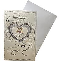 a wedding card with a heart on it