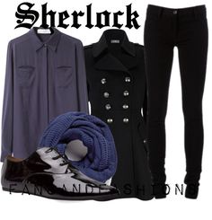 "Sherlock" by sunshineowlnew ❤ liked on Polyvore Sherlock Costume, Sherlock Birthday, Sherlock Party, Sherlock Fashion, Sherlock Outfit, Sherlock Cosplay, Closet Cosplay, Everyday Cosplay, Film Fashion