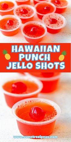 hawaiian punch jello shots in plastic cups