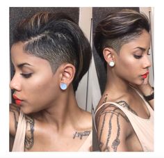 Half Shaved, Hairstyle Gallery, Shaved Sides, Penteado Cabelo Curto, Shaved Head