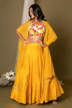 Shop for PDS by SNEHA Yellow Silk Organza Lehenga Set for Women Online at Aza Fashions Yellow Fitted Dress With Sheer Dupatta, Fitted Yellow Dress With Sheer Dupatta, Fitted Yellow Georgette Anarkali Set, Fitted Yellow Sharara With Sheer Dupatta, Fitted Yellow Sets With Dori Work, Yellow Fitted Sets With Dori Work, Yellow Fitted Lehenga With Traditional Drape, Fitted Yellow Anarkali Set For Reception, Yellow Floor-length Anarkali Set With Unstitched Blouse