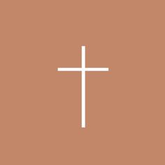 a white cross on a brown background