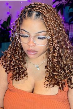 Boho Single Braids, Short Boho Goddess Braids, Short Bohemian Knotless Braids Color, Long Boho Bob, Boho Bob Knotless Braids With Color, Medium Length Boho Braids, Bohemian Braids With Color, Trending Braids For Black Women, Shoulder Length Boho Braids