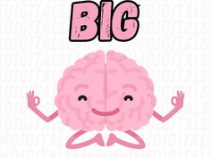 a pink brain with the words big above it