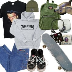 Grunge Inspired Outfits Men, Skate Outfits, Estilo Vans, Skate Clothes, Skate Fits, Grunge Fits, Skater Outfits, Fits Clothes, Fire Fits