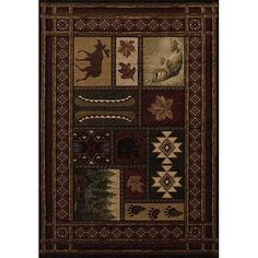 Northwoods Cabin Area Rug Woodland Artwork, Southwestern Area Rugs, Rug Direct, Plush Rug, Rectangular Rugs, Carpet Runner, Accent Rugs, Intense Colors, Power Loom