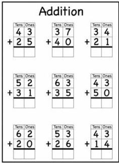 addition worksheet for students to practice numbers and subtractions in the classroom