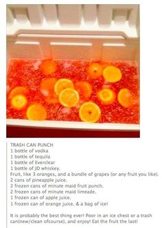 an image of oranges in water with text describing how to use them for drinks