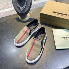 Free air shipping, place an order directly or contact via WhatsApp Burberry Shoes, Burberry London, Shopping Items, Slip On Sneakers, Place An Order, Top Sneakers, Burberry, Slip On, Sneakers